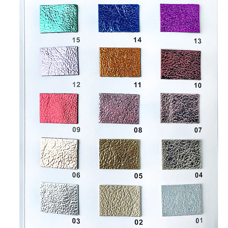 Wholesale Shining Wrinkles Faux Leather Colorful Thickness for Jackets Bags Shoes and so on