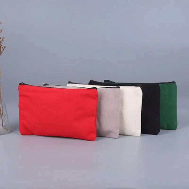 Wholesale Makeup Mini Blank Cosmetic Sublimation Purple Travel Canvas Pouch Custom Make up Bag