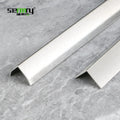 Stainless Steel Metal L Shape Edge Trim Curved Corner for Outside l Shaped Tile Trim 304 Stainless Ceramic Tile Edge Trim