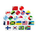 Factory Country Flag Design Glass Dome Cabochon Fridge Magnets Travel Tourist Souvenir Giveaway Gift Kitchen Refrigerator Magnet