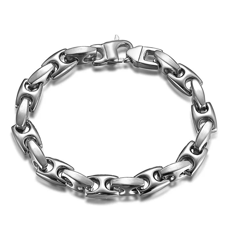 Classic Europe Style High Polished Shiny Brush Matte Stainless Steel Casting Thick Solid 10mm Curb Link Comfort for Men Male