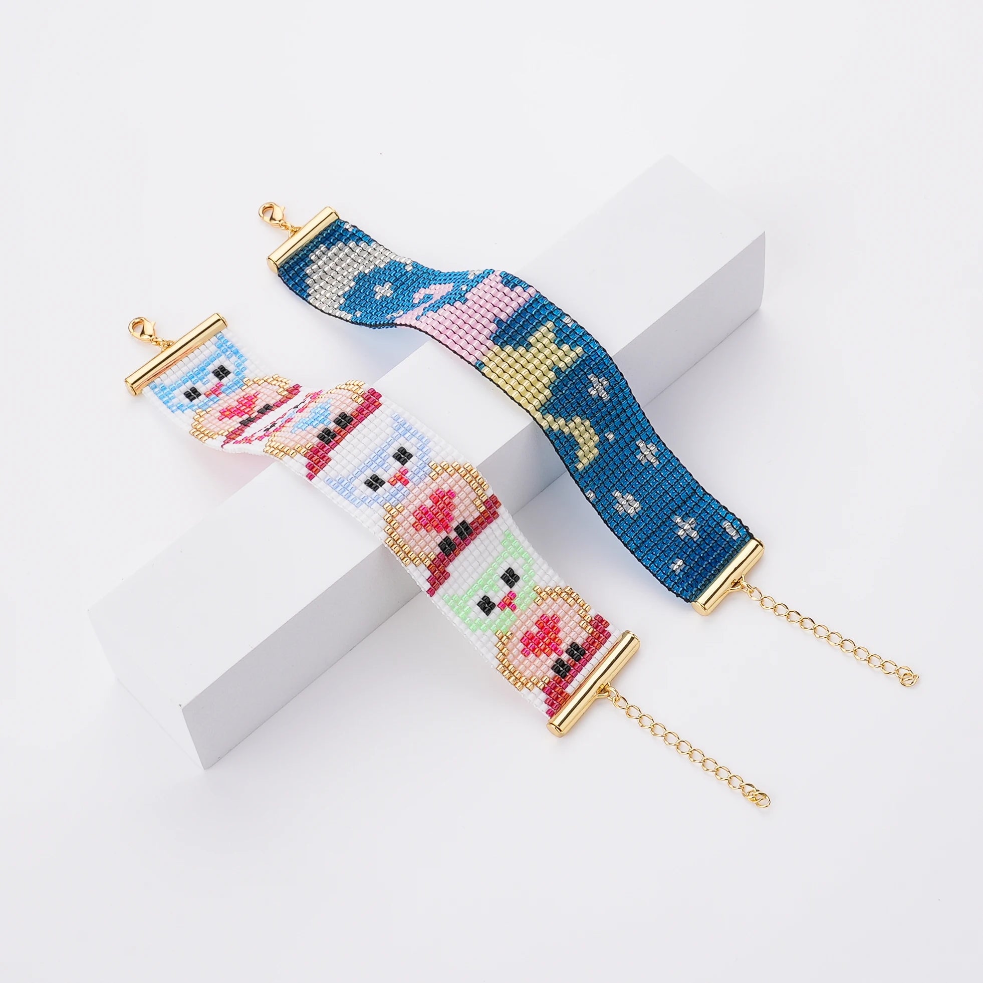 Hot Sale Colorful Cute Animal Owl Cat Seed Bead Miyuki Bohemian Bracelet for Women