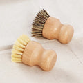 Beech Wood Handheld Cleaning Brush for Kitchen Dishwashing Decontamination Short/Long Handles Portable Soap-Shaped for Pan Use