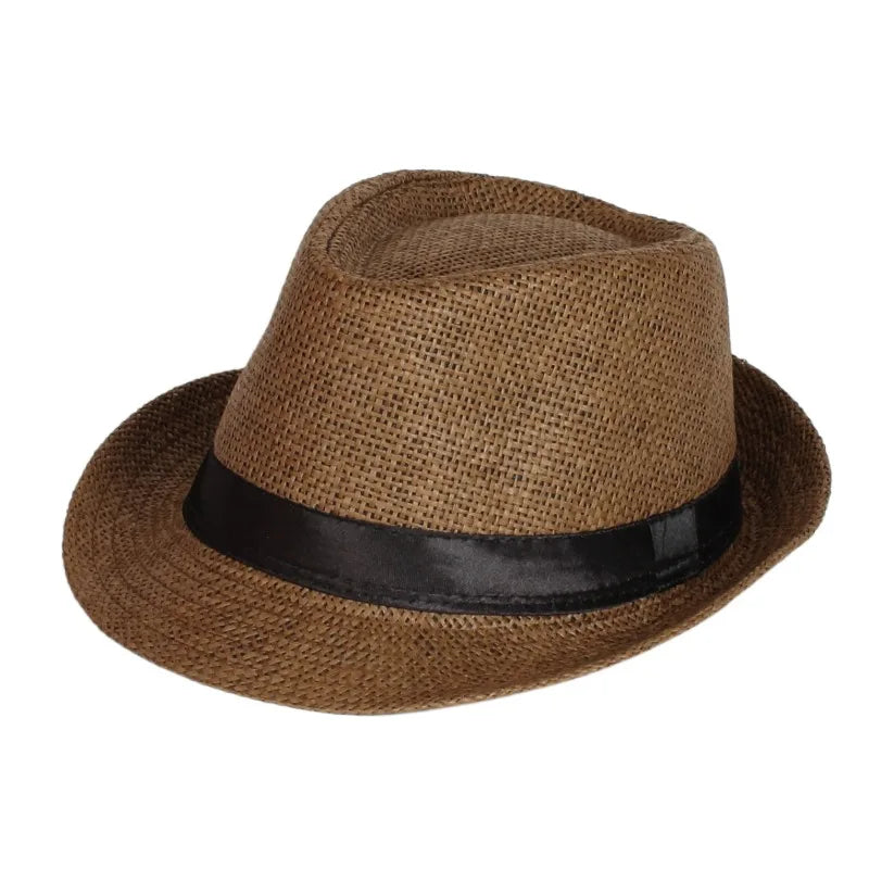 Wholesale Fashion Fedora Trilby Gangster Straw Panama Summer Beach Paper Jazz Hats for Women Men