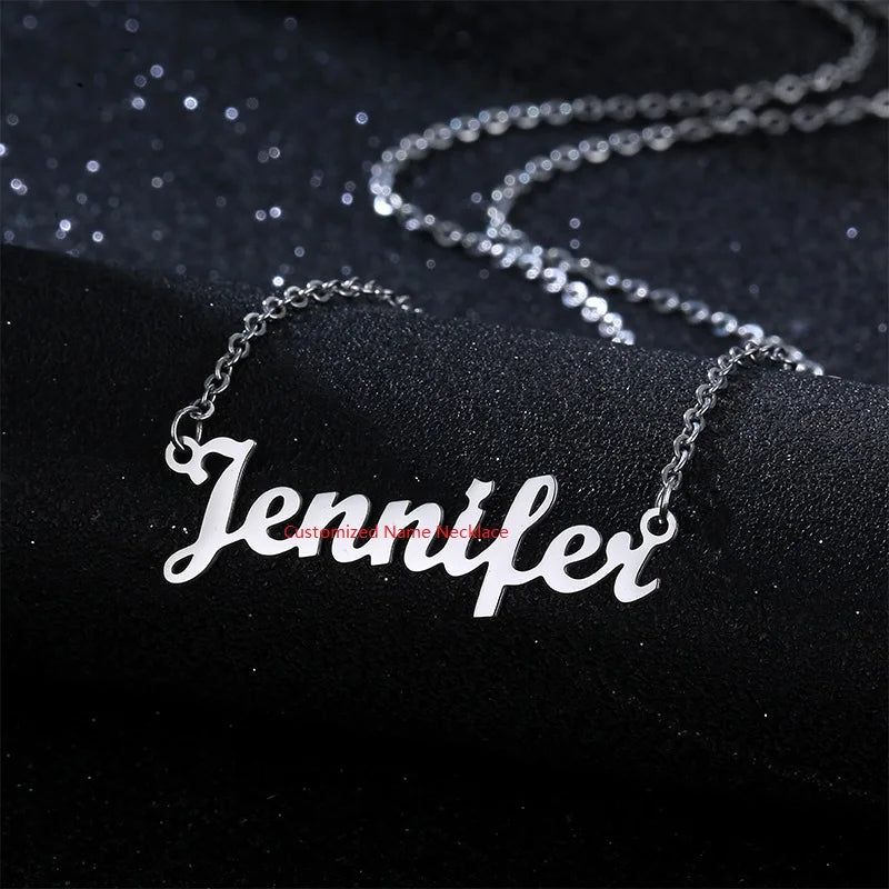 Wholesale Vendor Alphabet Letter Personalized Custom Name Jewelry Stainless Steel Name Necklace
