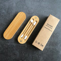 Eco-Friendly Customized Bamboo and Cotton Bud Q-Tips Reusable Food Grade Silicone Ear Swab CE Certified White with Box