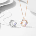 Romantic Milky Way Pendant Necklace Rose Gold Silver Star Colorful Planet Zircon 925 Sterling Silver Chain Necklace