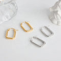 Trend 2022 Fashion Simple Metal Stick Long Hoop Latest Beautiful Stainless Steel Plated 18k Gold U Shape Hoops Huggie Earrings