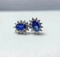 Minimalist 925 Sterling Silver Stud Earrings Natural Sapphire New Design Colorful Zircon Trendy Cute Diamond Pearl Main Stones
