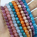 Cheap Natural Colors Jade Aquamarine Sunstone Quartz Stone Loose Beads Strands for DIY Jewelry Making 6mm 8mm 10mm