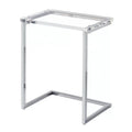 Customized Modern Coffee Table with Thick Acrylic Top and Silver Metal Frame Clear Side Table Design