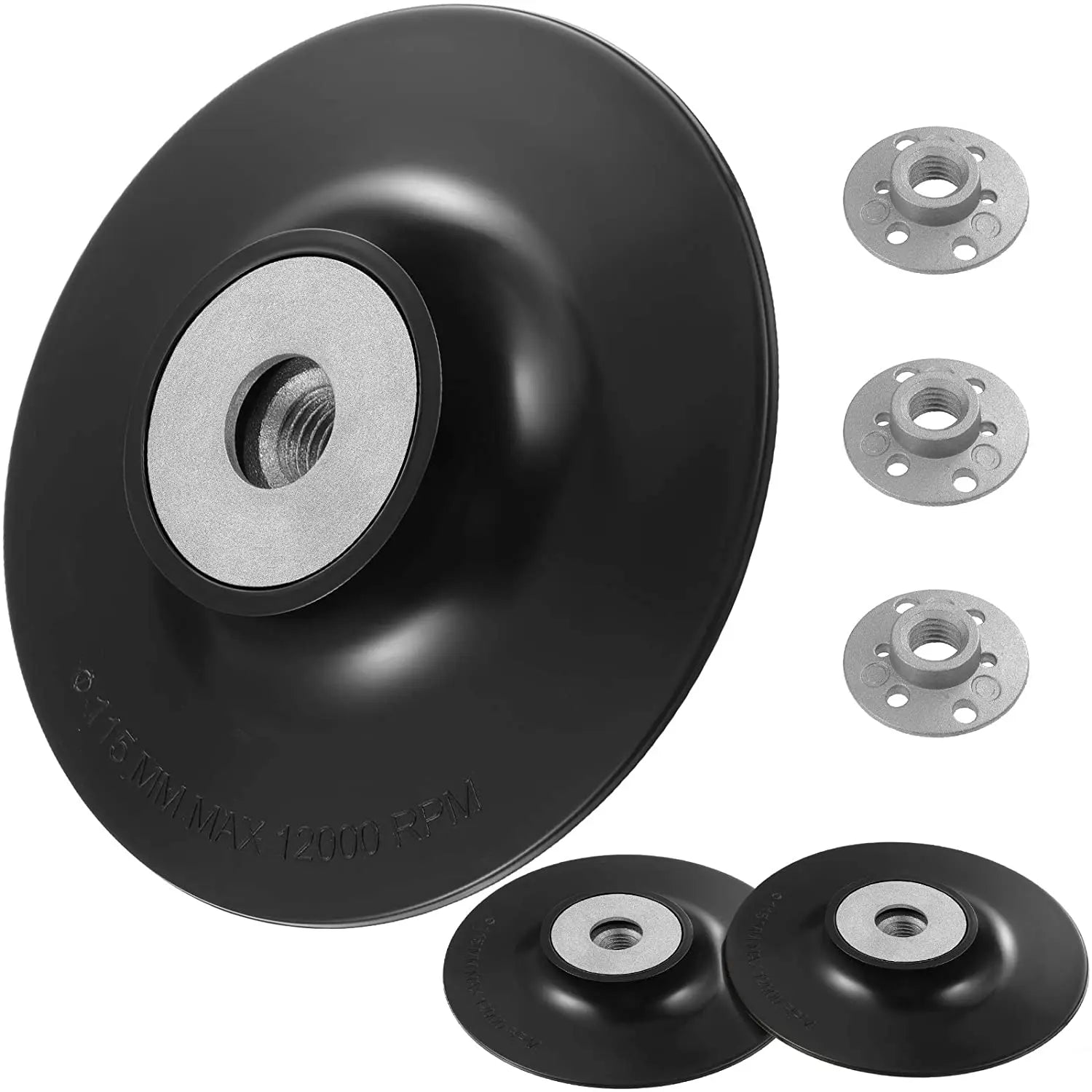 PEXMIENTAS 5 Inch Rubber Hand Using Sanding Block Hook and Loop Backing Grinding Disc Foam Hand Pads