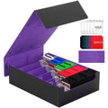 Torson 3800 Plus Large Capacity Card Box 5-Row Deck Case with Removable Lid for TCG/CCG Sport Commander Table Games Storage