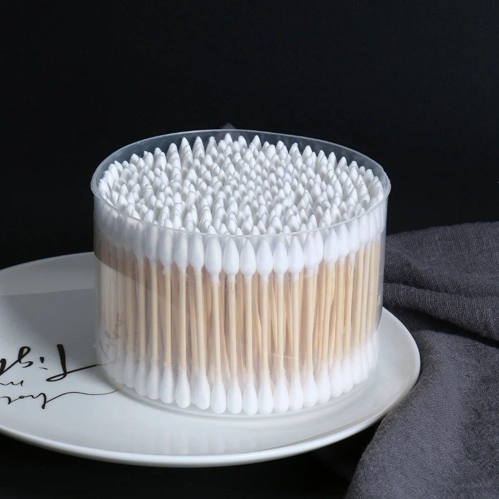300pcs Disposable Bamboo Stick Surgical Sterile Extra Large Cotton Swab for Baby Use