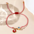 Go2boho Design Martis Series Golden Square Bead Round Cylinder&Copper Evil Eyes Pendant 2024 Greek March Bracelets for Her