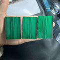 40x60mm Thickness 2mm 5mm Natural Green Gemstone Flat Cut square Rectangle Malachite Sheet