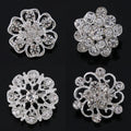 Card-Packaged Rhinestone-Inlaid Small Brooch - Alloy Rhinestone Floral Clothing Accessory Lapel Pin and Fashion Accessory