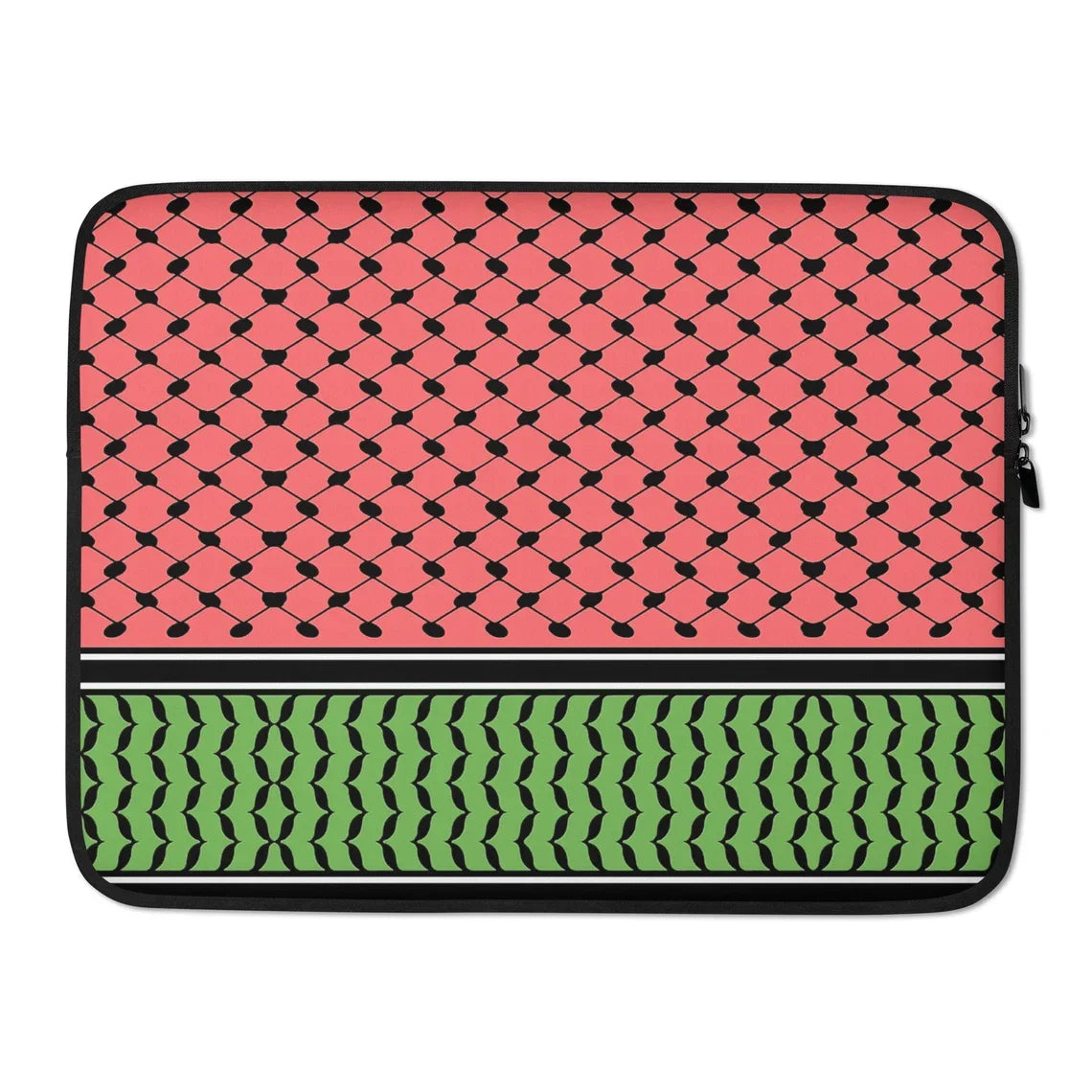 Red Watermelon Keffiyeh Laptop Sleeve Scuba Fabric 15.6INCH