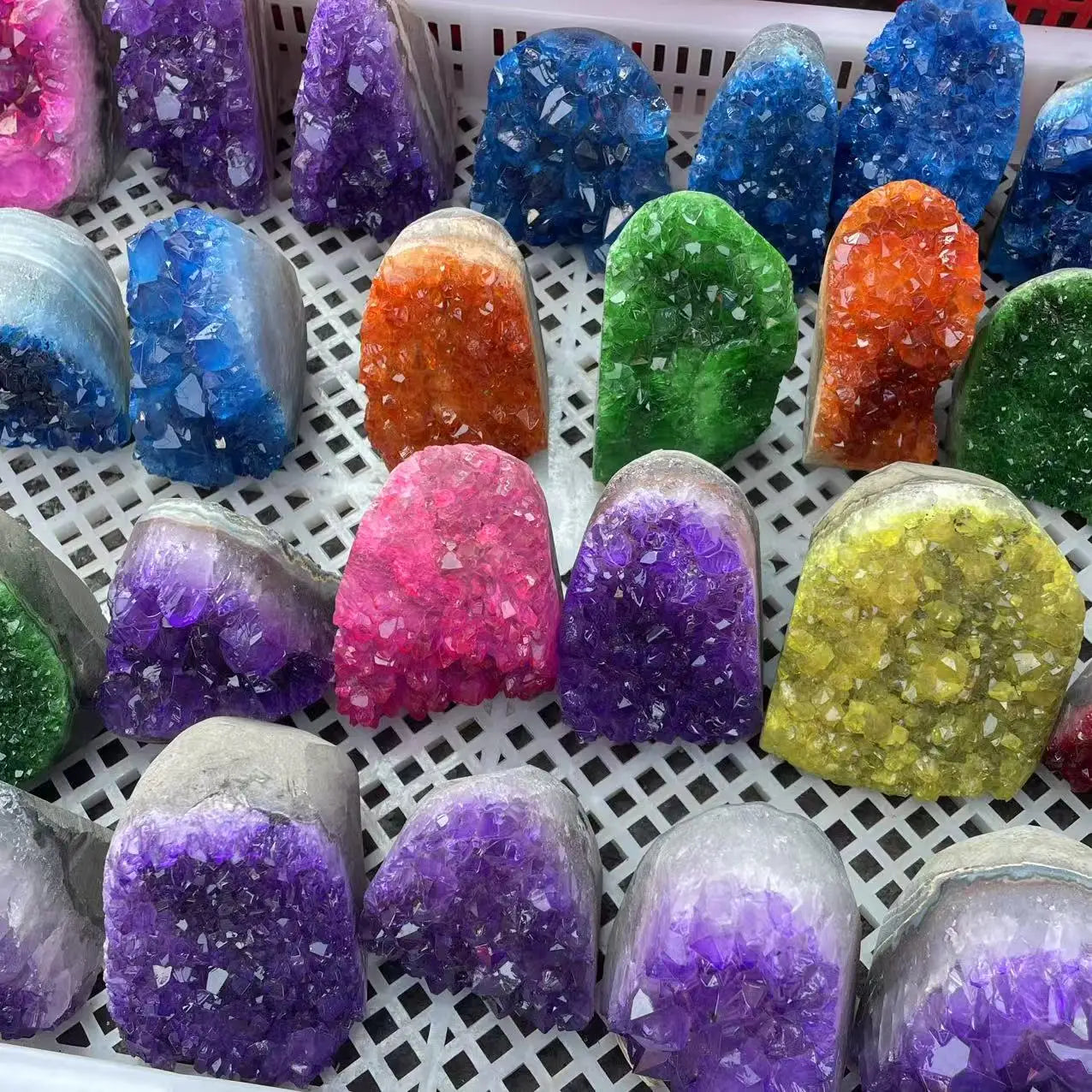 Natural Clear Quartz Crystal Cluster Electroplated Feng Shui Home Decoration Raw Rough Technique for Souvenir Business Gift