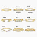 Abiding S925 Round Shape Moissanite Band Pure Siver Tennis Eternity Moissanite Jewelry Band Stackable Wedding Ring Eternity Band