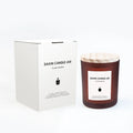 Logo Printing Luxury Container Amber Thick Empty Frosted Glass Candle Jars with Easy Open End Lid for Convenient Candle Making