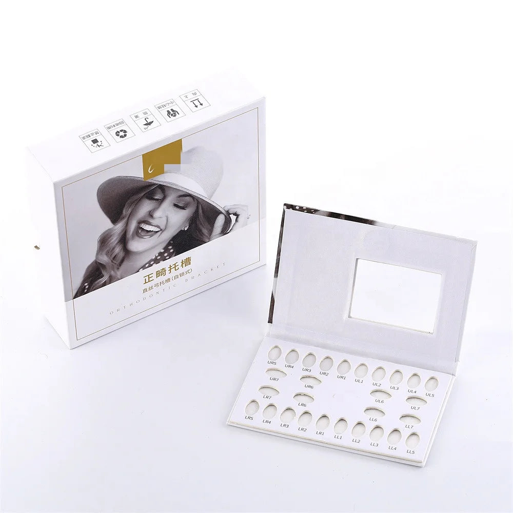 Custom Printed Dental Lab Supply Gift Box for Orthodontic Bracket Packaging Matt Lamination and Embossing for Medicine Use