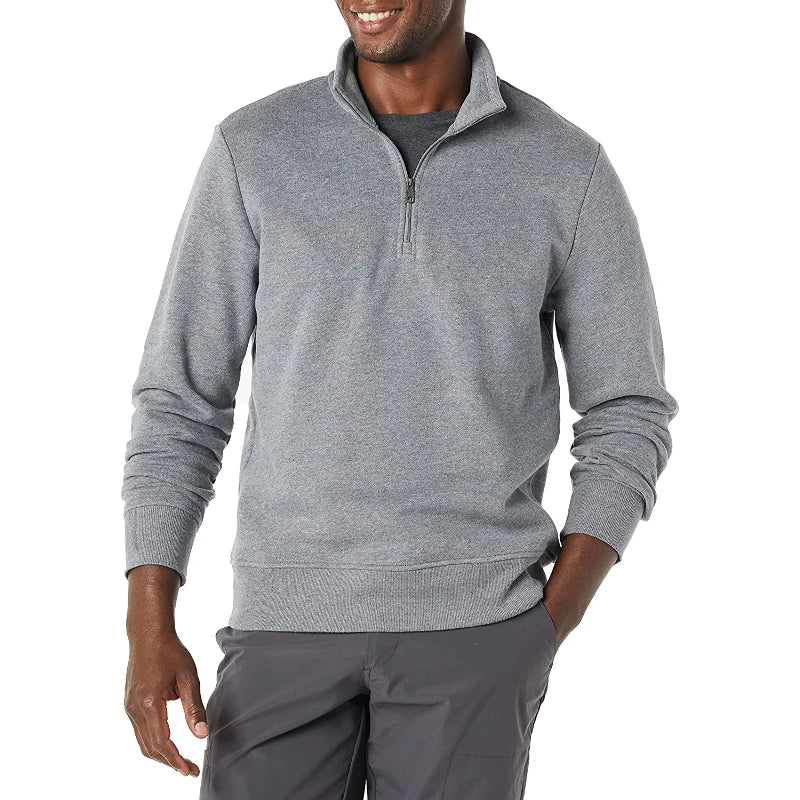 Fitspi Men's Long Sleeve Quarter Zip Fleece Sweatshirt Hoodie Wholesale