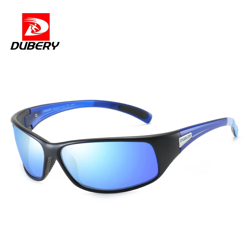 DUBERY 2026 Plastic Sunglasses Polarized Sports Shades for Women Men UV400 CE Blue Transparent Red Available Fashion Sunglasses