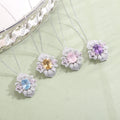 Abiding Light Luxury Vintage Large Cushion Cut 9X11MM Natural Gemstone 925 Sterling Silver Cubic Zirconia Flower Pendant Charms