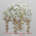 White Wedding Table Decoration Flower Centerpieces Ball Flower Arrangements White Rose Ball Flower With Orchid