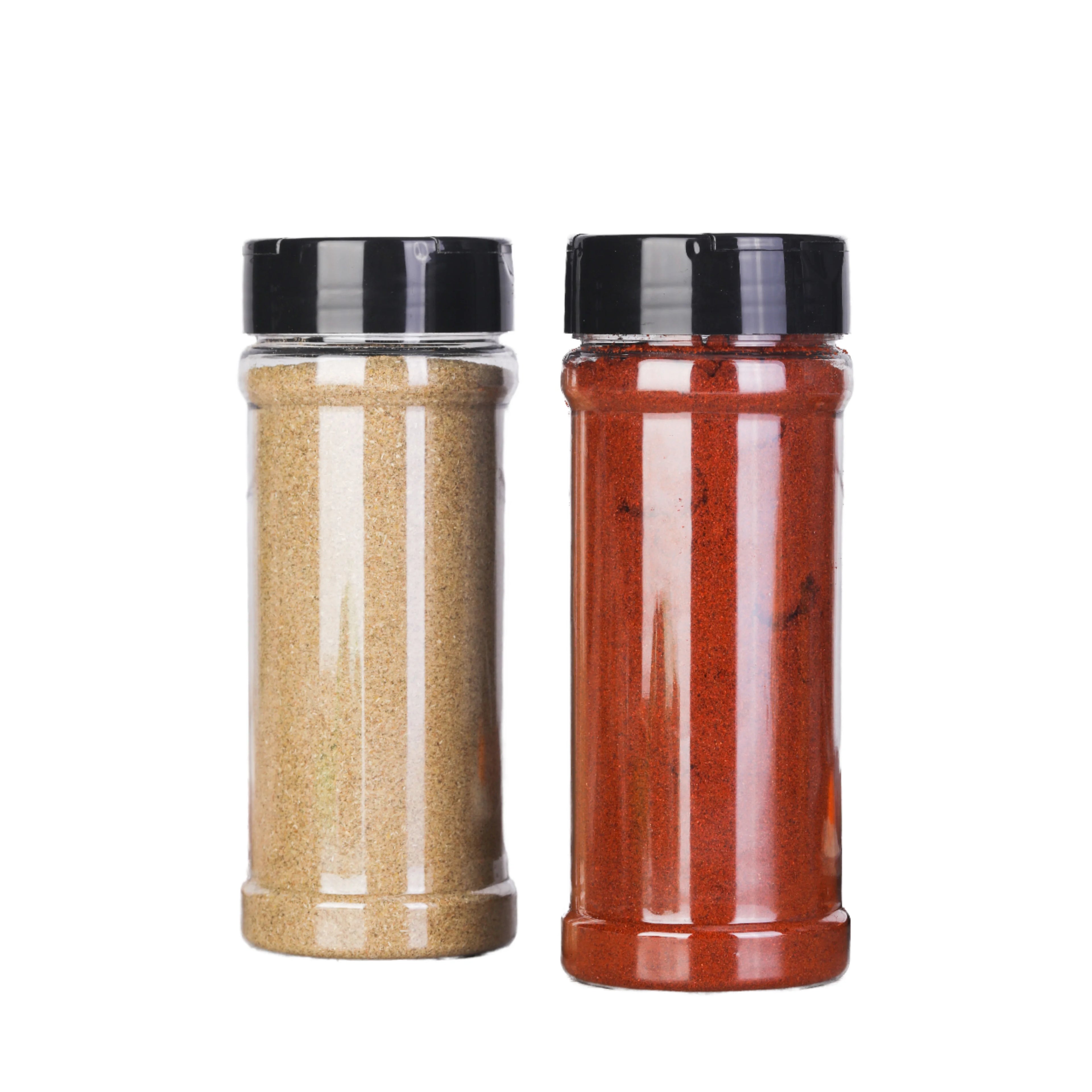 Screw Top 100ml Container Kitchen Round Plastic Seasoning Spices Jars and Shaker Spice Bottle
