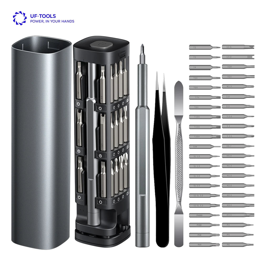 UFTOOLS Mini Screwdriver Set with 40 Bits Steel Handle for Phones Cameras Watches Toys & Computers MegaBDM