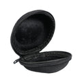 Black Portable Zipper Travel Carrying Round Watch Case Holder for Wristwatch Earphone Protection