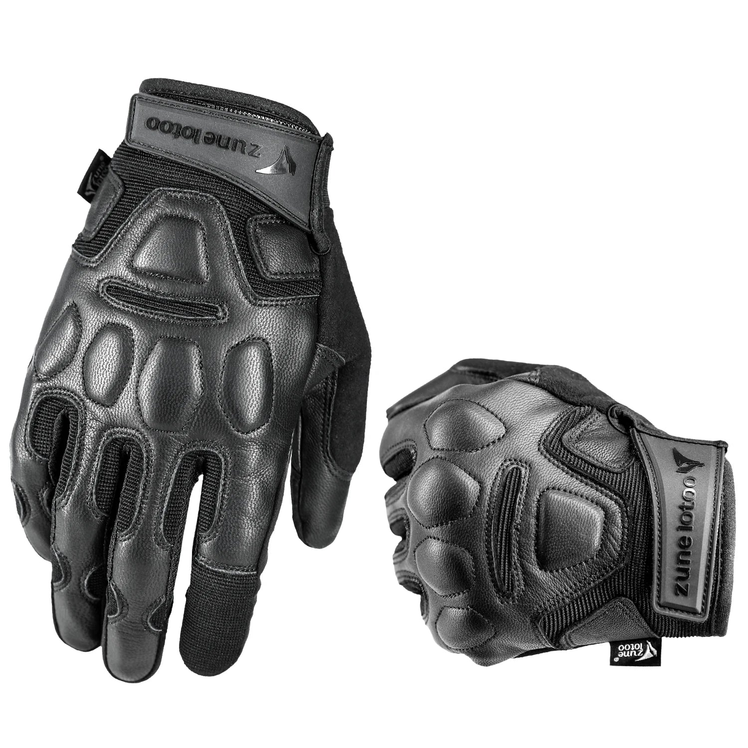 Leather Motorcycle Gloves Fingerless & Full Finger Touchscreen XRD Tactical Work Gloves EVA Impact Protection Hunting Gloves