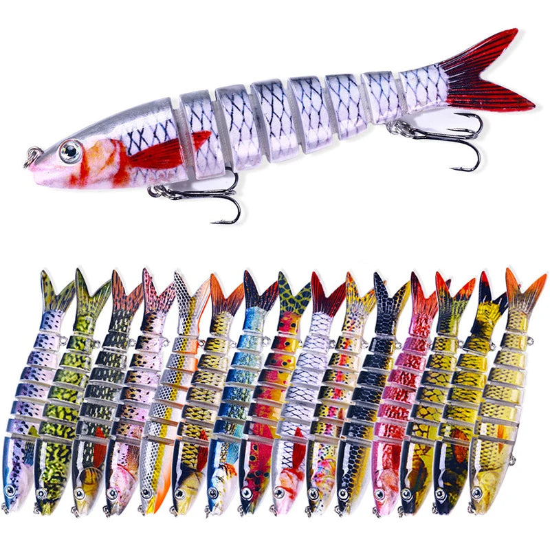WEIHE 18g 13.4cm 15Colors Artificial Multi Jointed Fishing Lure 8 Segments Hard Bait Lifelike Sinking Swimbait