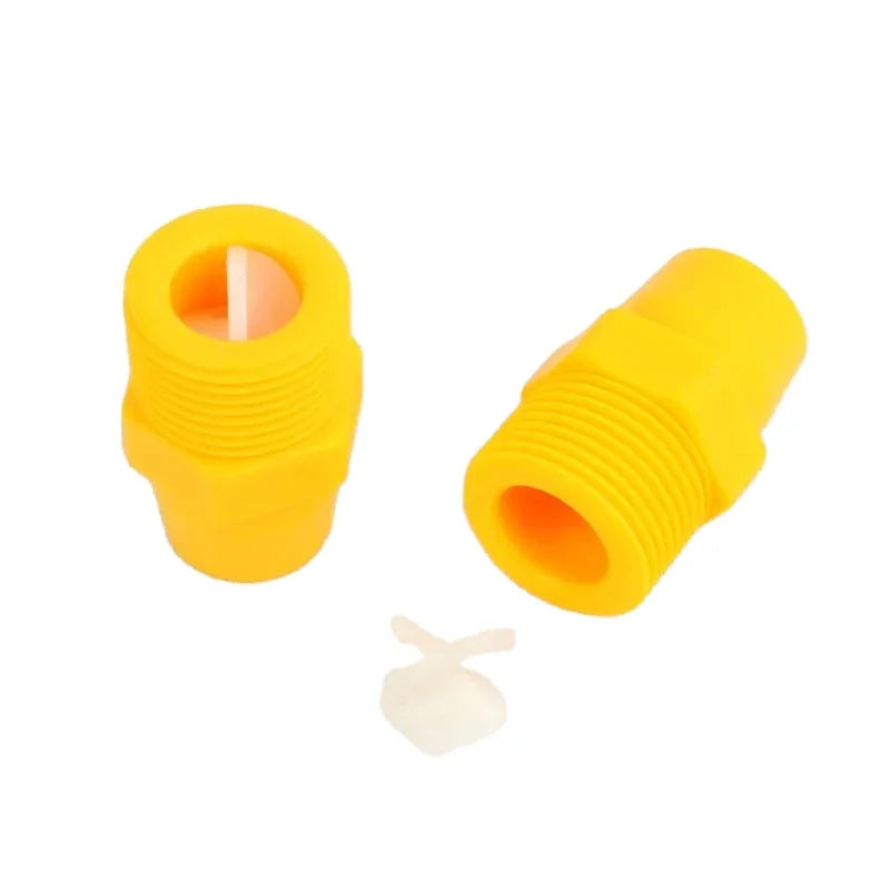 Tube Connector Female Thread Connection Forged Yellow PP Plastic Solid Cone Nozzle Low Pressure Mist Atomizer