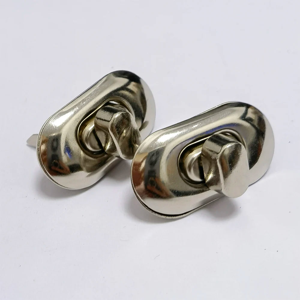 SBRN SM23032302 Silver Purse Twist Turn Lock Clasp Closure for DIY Craft Leather Handbag Hardware