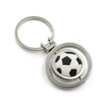 Factory Wholesale 2D 3D Company Name Logo Shape Zinc Alloy Metal Keyring Custom Engraved Stainless Steel Blank Spin Keychain
