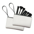 Sublimation Blank Baseball Softball Stock Leather Zipper Pouch Cosmetic Makeup Bag White Sublimation Print