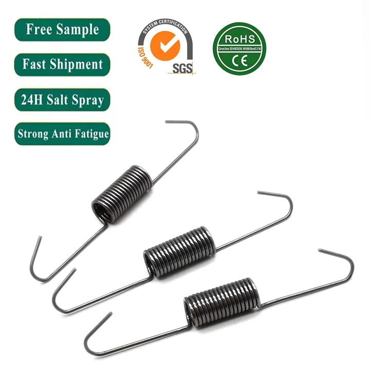 Factory Custom Small Metal Coil Tension Spring for Car Trunk Zinc Surface Stainless Steel Auto & Industrial Application