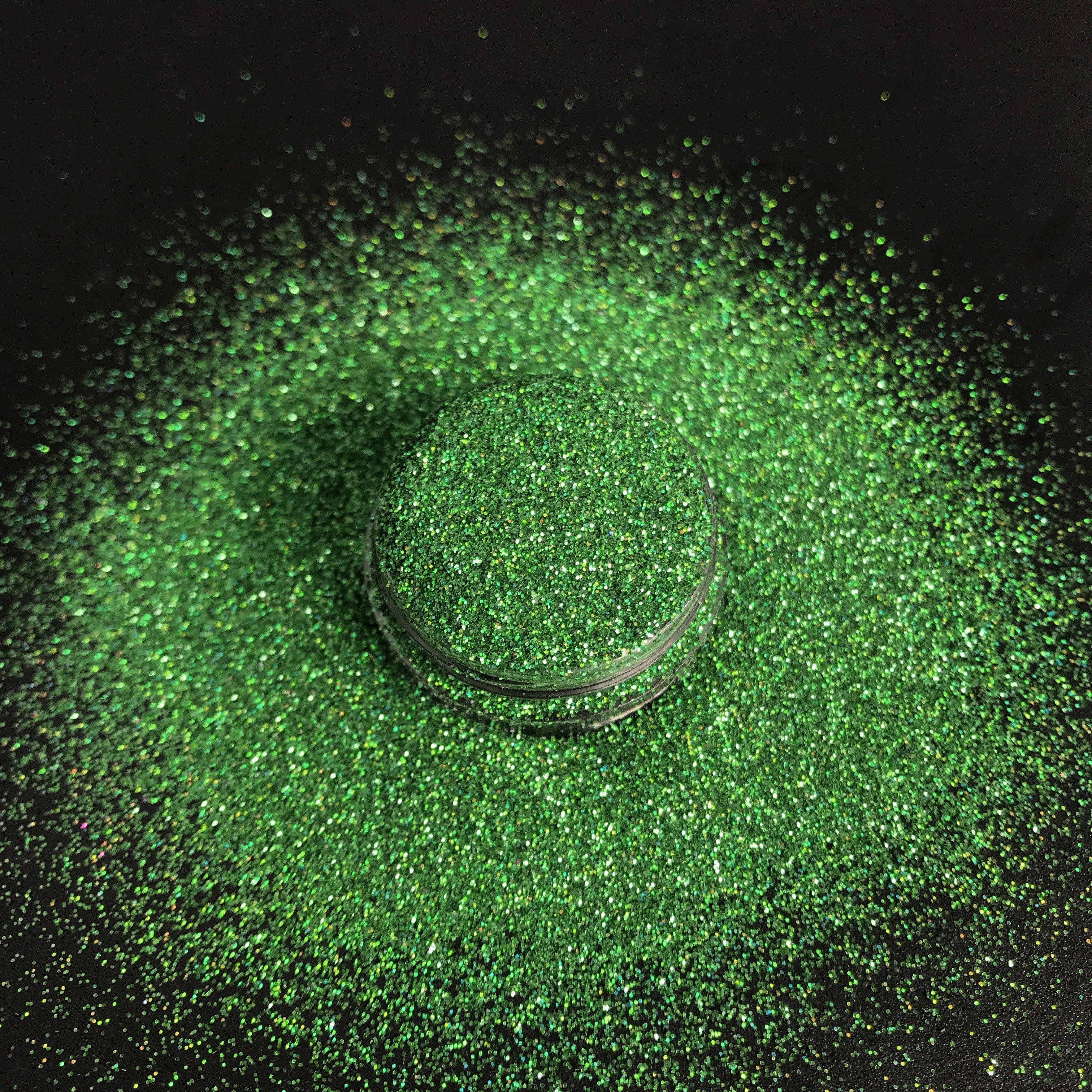Non-toxic Multi Color Green Holographic KC KC45 PET Glitter 1/128"-1/1000" Size Affordable