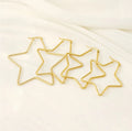 Geometric Style Pentagram Stainless Steel 18K Gold Plated Hoop Earrings Simple Star Jewelry Hot Trendy Engagement Women's
