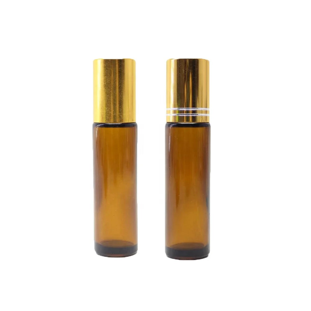 Hot Sale 10ml Glass Roll on Bottle Perfume Essential Oil Glass Bottle Amber Roller Ball Glass Bottle