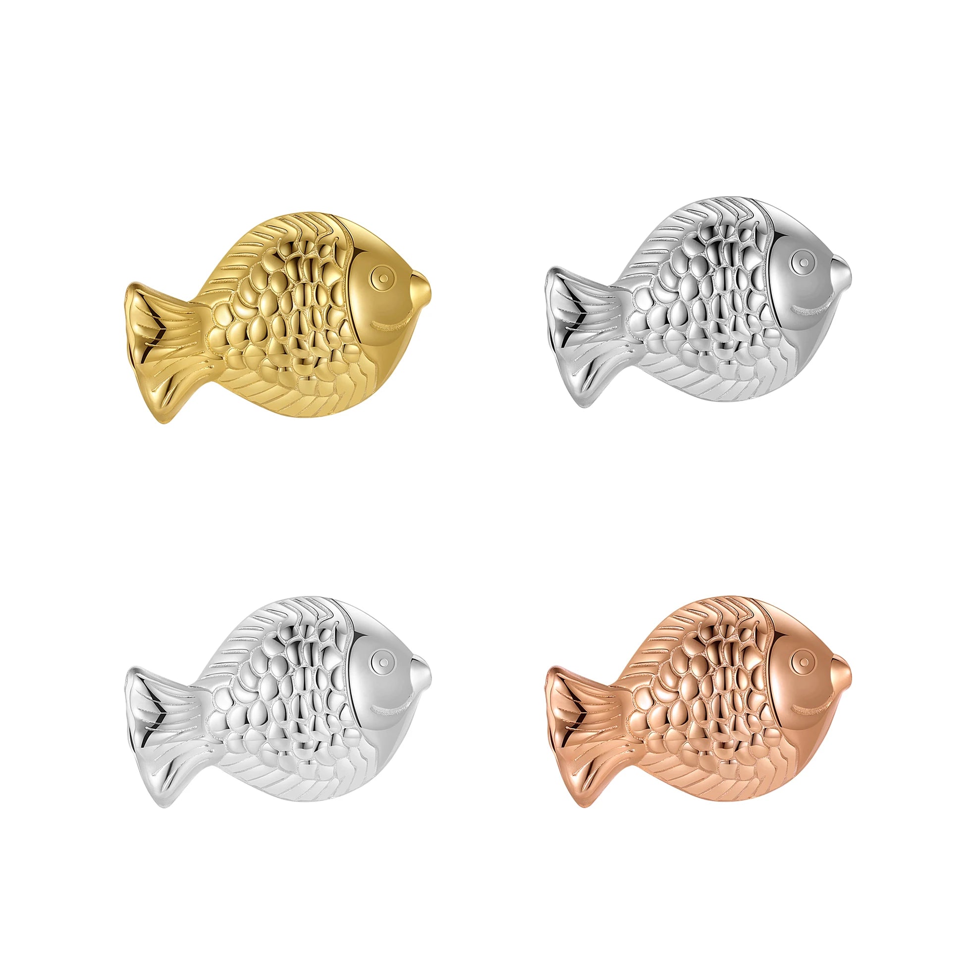 Hot Sale 925 Sterling Silver Spacers Bead Accessories DIY Hollow Koi Fish Shaped Pendant for Jewelry Making Supplies