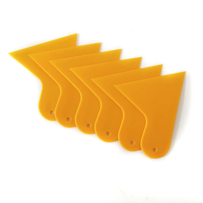 Hanging Hold Triangle Eco-Friendly Vinyl Window Plastic Wrap Squeegee for Installing Film 10x7cm