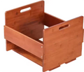 Bamboo Record Storage Crate Vinyl Storage Organizer  Vinyl Record Rack Wooden Storage Crate