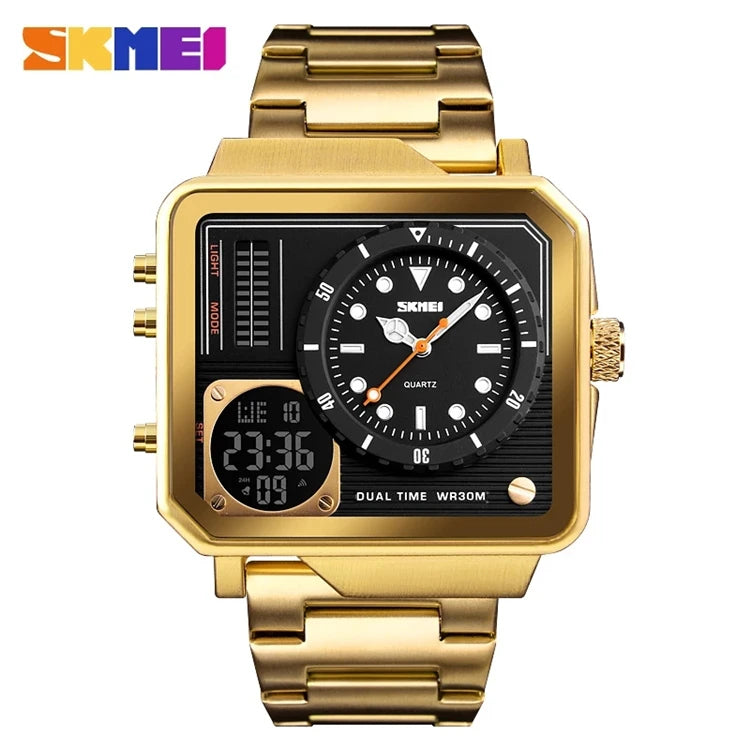 Skmei 1392 Trending Products Stainless Steel Band Mens Fashion square Watch