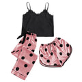 Breathable Ice Silk Women Sleepwear Set Summer 4 Piece Nighty Pajamas