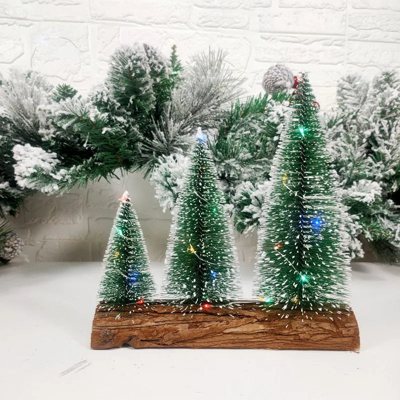 Kanlong Christmas Table Decoration Led Tree Battery Operatedtree Decorated Wooden Ornaments with Led