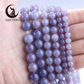 Zhe Ying 6mm 8mm 10mm Gem Lepidolite Beads Round Natural Stone Beads Stone Natural Purple Lepidolite Stone Beads